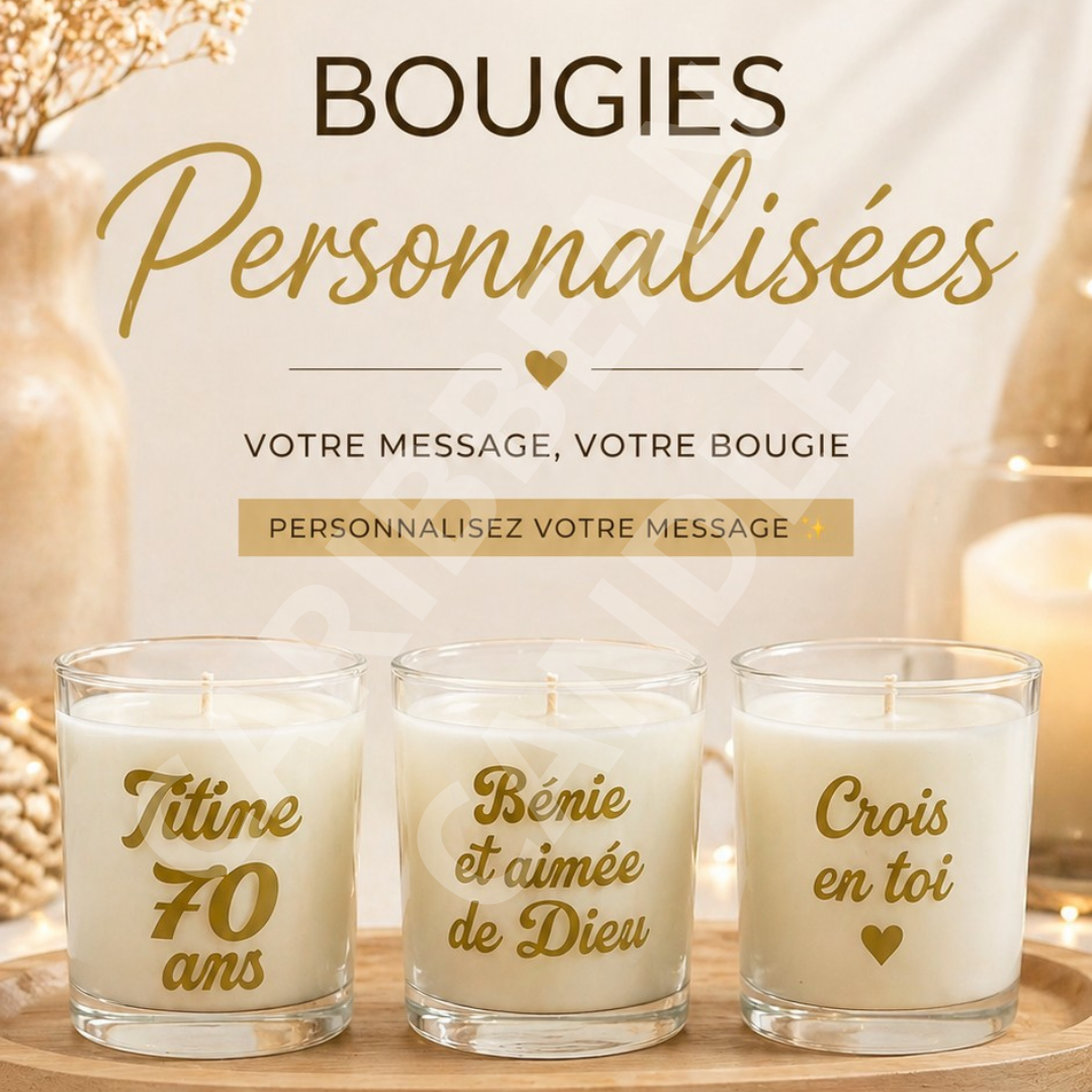 Bougie personnalisée – votre message unique ✨
